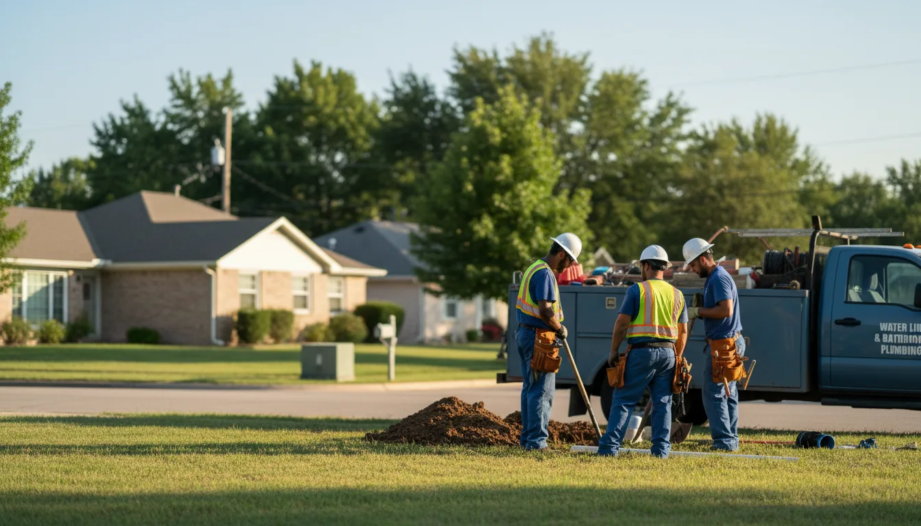 Residential water line and bathroom plumbing service in Reedsville, WI